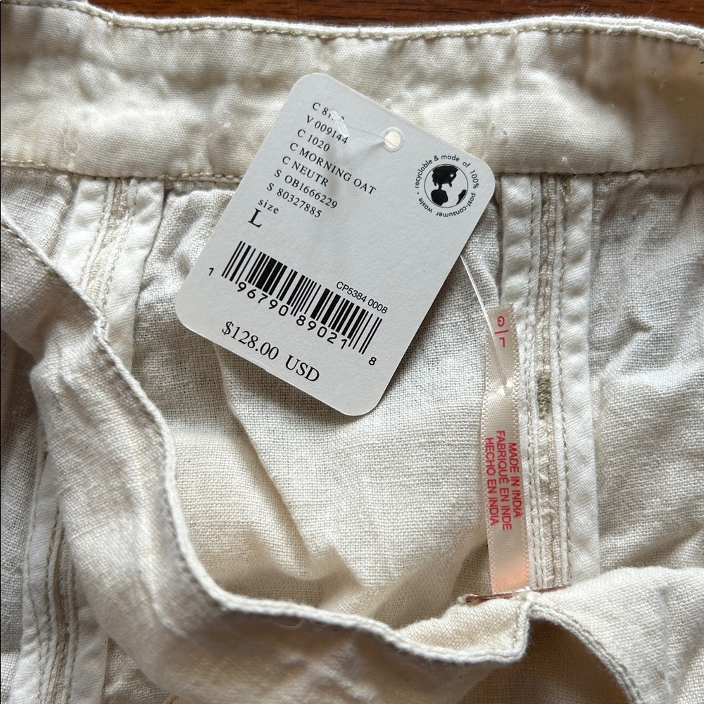 Free People Cream Wide-Leg Overalls - Picture 8 of 11